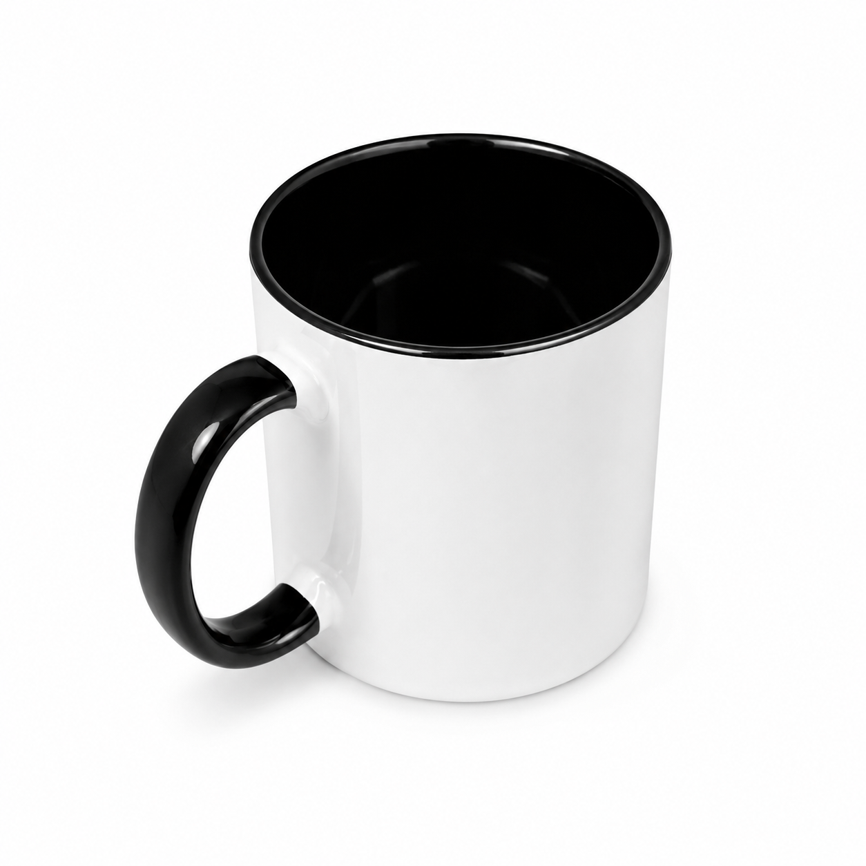Tasse "UP" Keramiktasse Black/White